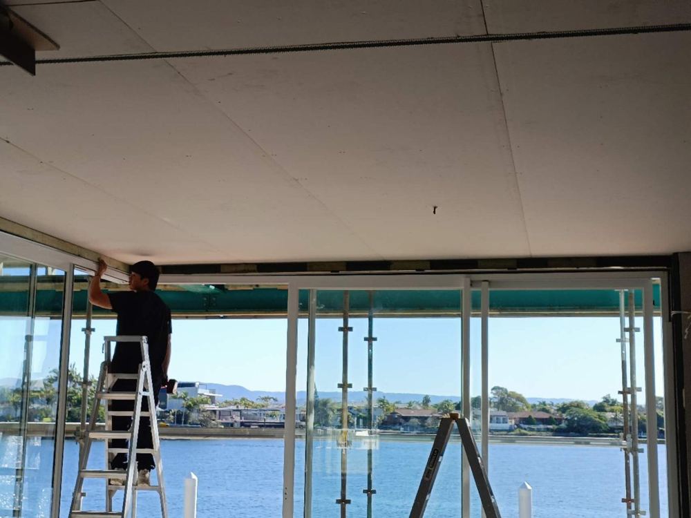 Installing aluminium windows on a waterfront home